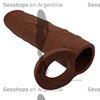 Funda de Pene Texturizada en TPR con Aro Escrotal de Estimulación